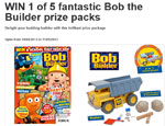 Win 1 Of 5 Bob The Builder Prize Packs
