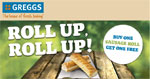 Greggs, Buy One Sausage Roll And Get One Free